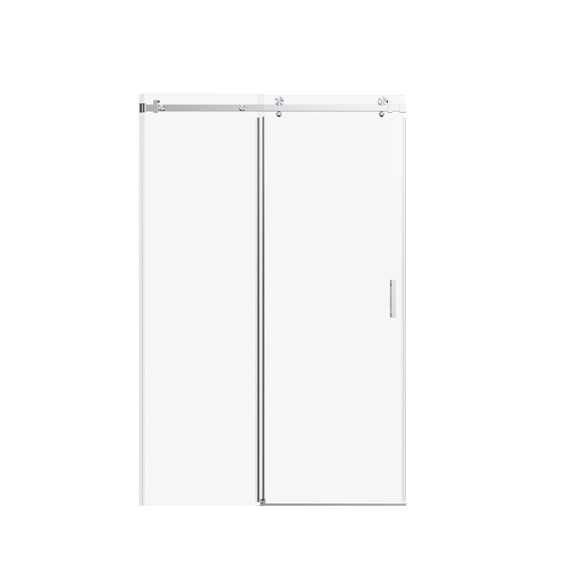 Frameless Single Sliding Shower Door, Sgcc Tempered Glass, Reversible