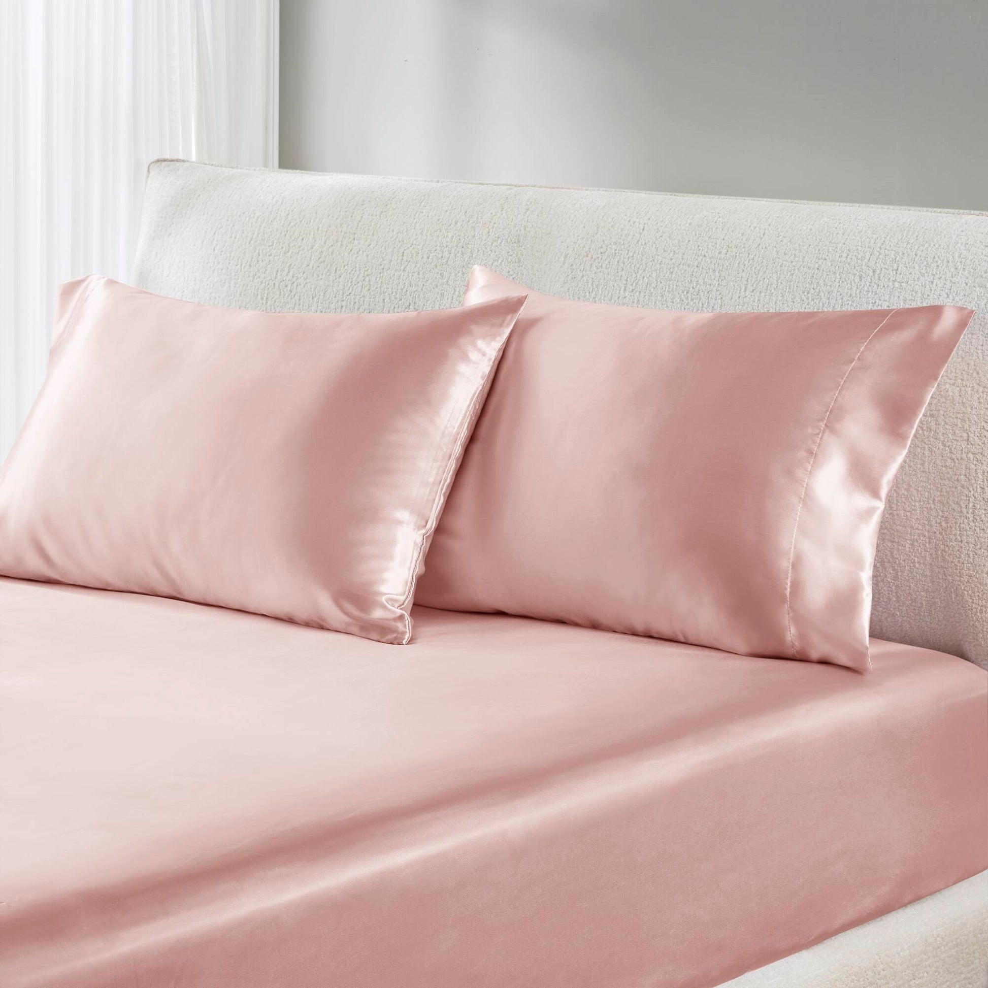 Satin - Luxury 2 Piece Pillowcases - Blush