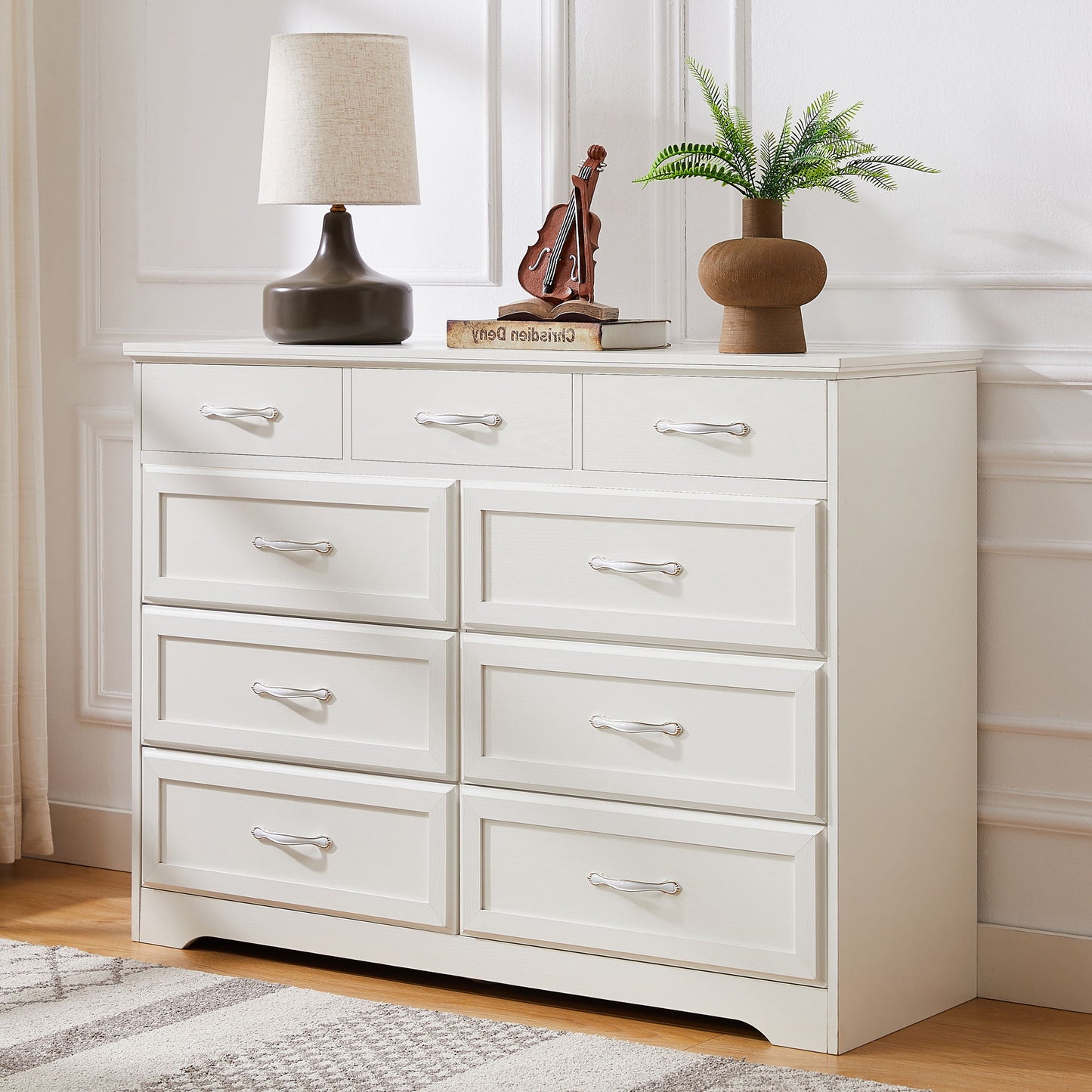 Gewnee - American 9 Drawer Dresser - White