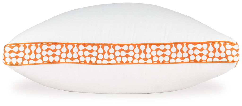 Zephyr 2.0 - 3-in-1 Pillow (Set of 6) - White / Orange