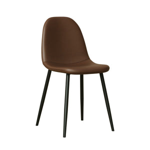 Modern Dining Chairs With Soft Upholstered Seat, Spoon Shape Design