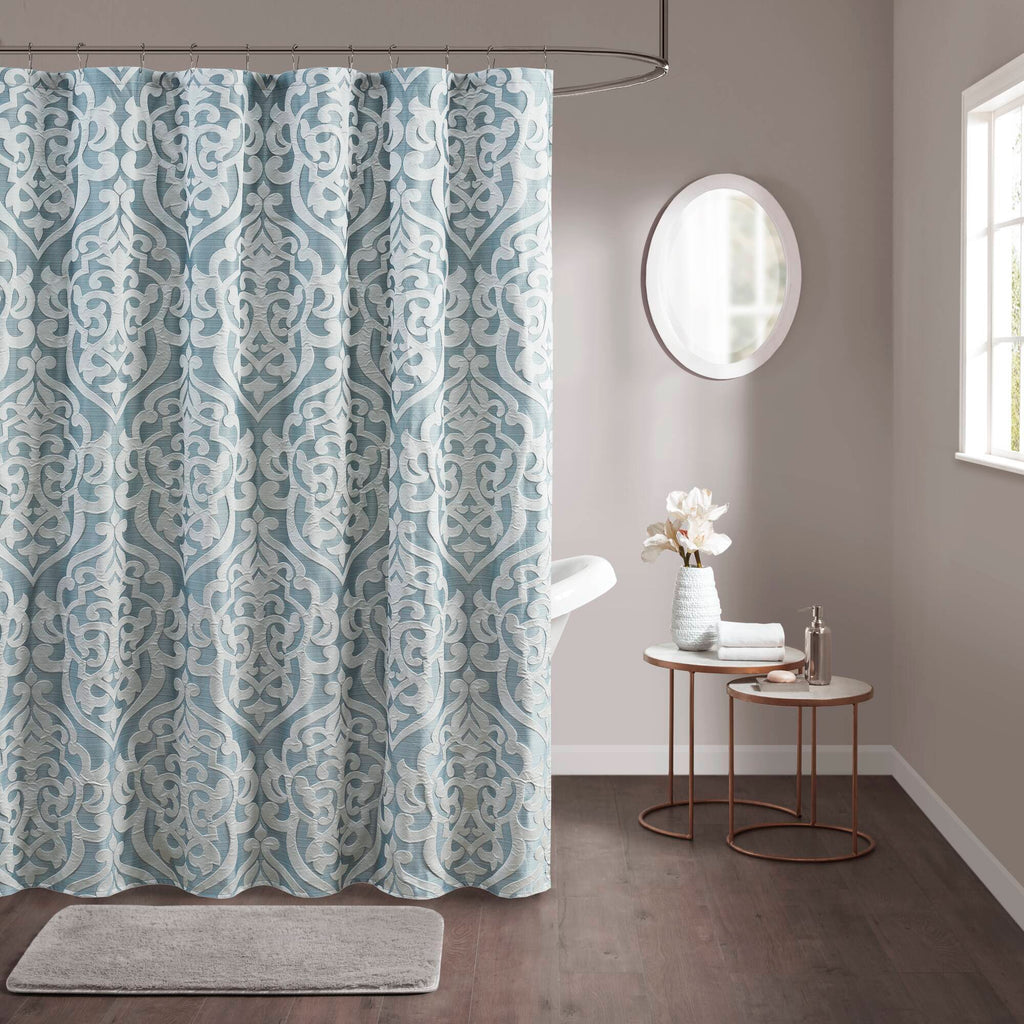 Odette - Shower Curtain - Aqua