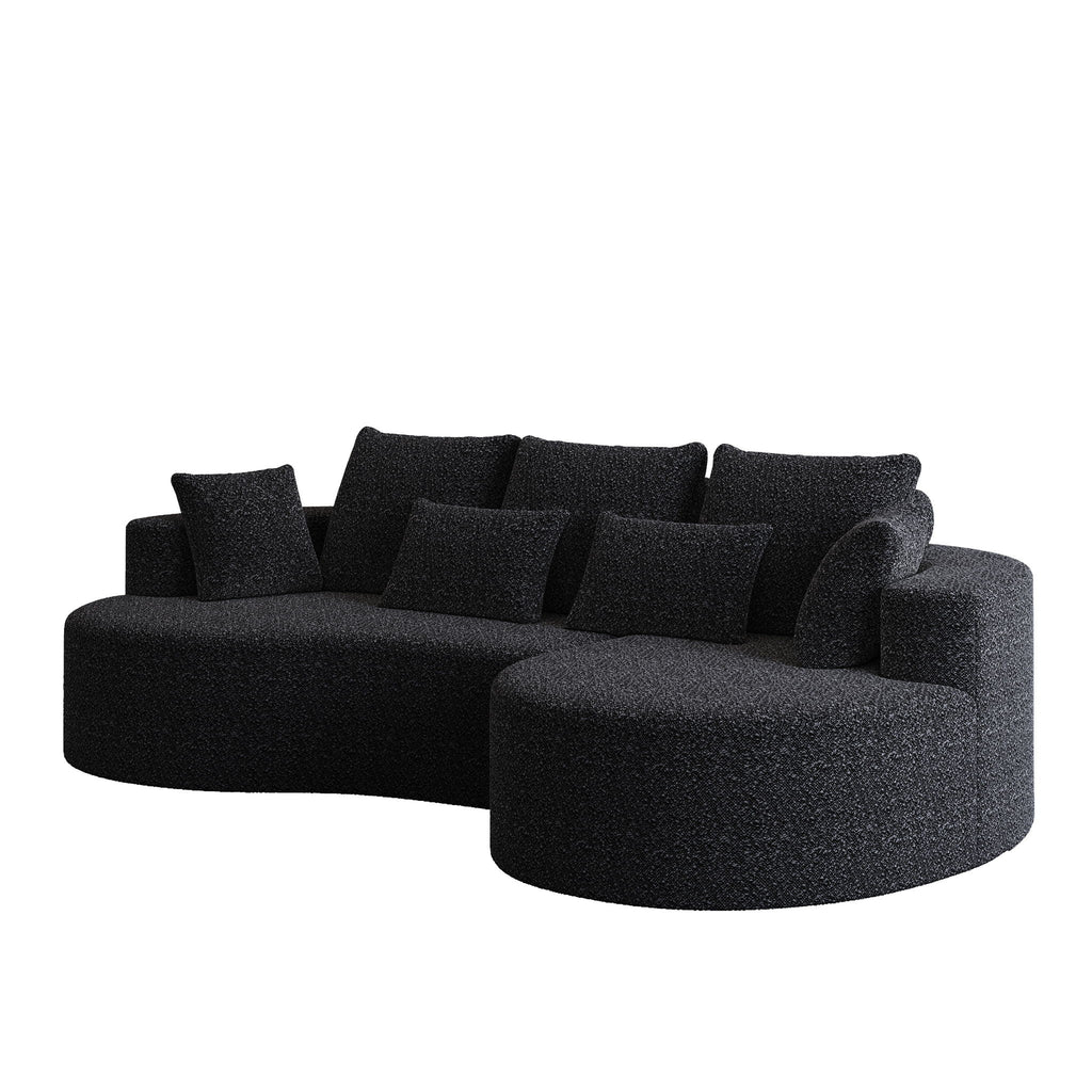Curved Oversized Sectional Sofa With Extra Deep Seat