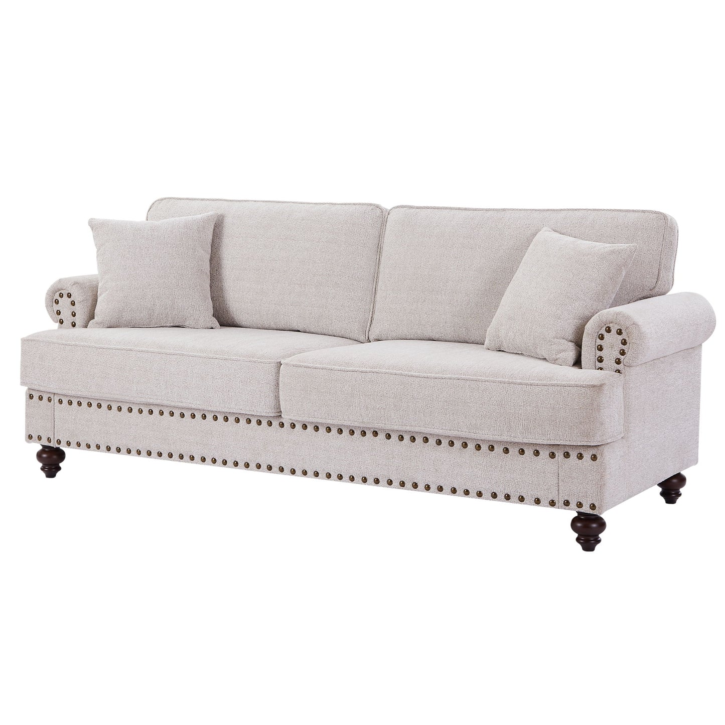 Gewnee - Upholstered Sofas With Armrests - Beige