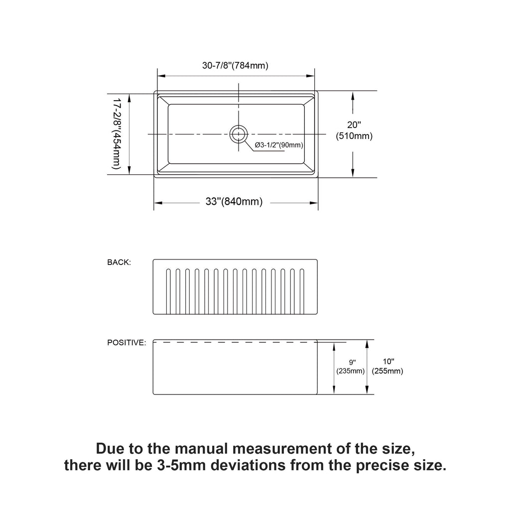 Workstation Single Bowl Apron Front Kitchen Sink - White