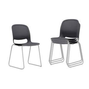 Stacking Chairs (Set of 4) - Black