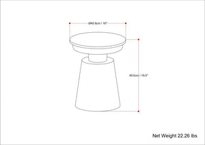 Jaxine - Side Table - Black / Gold