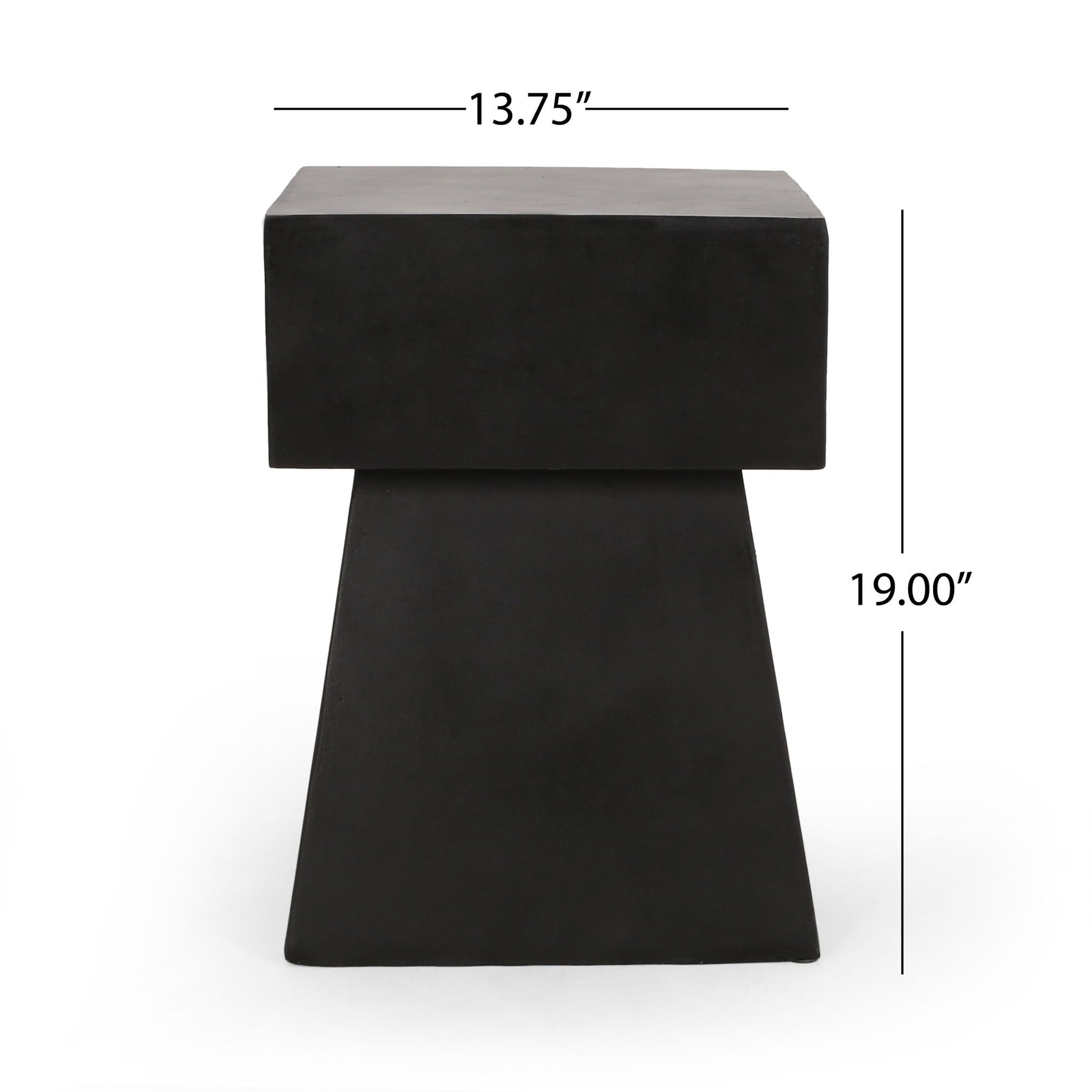 Outdoor Side Table, Patio End Table - Black