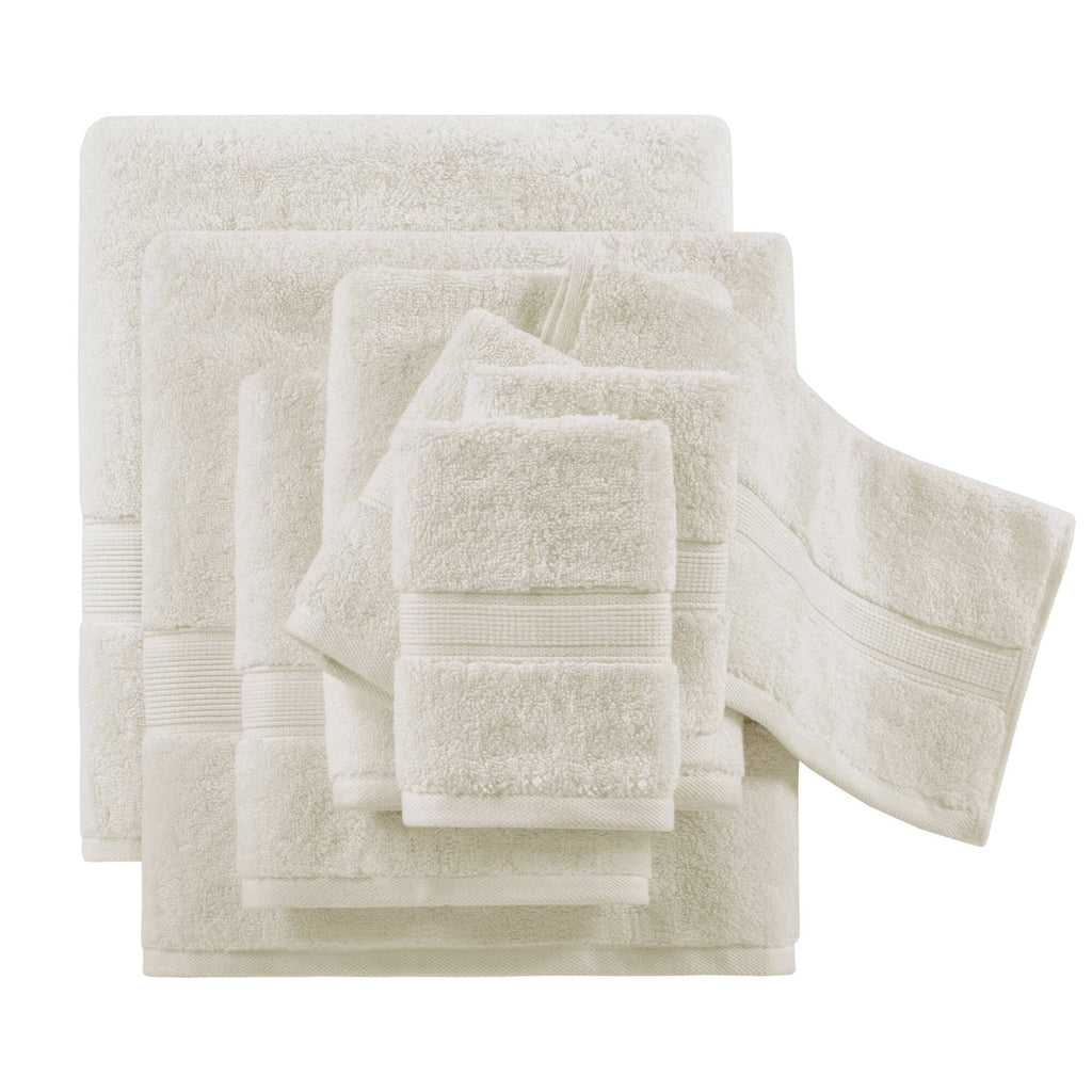 800GSM - 8 Piece Antimicrobial Towel Set - Cream