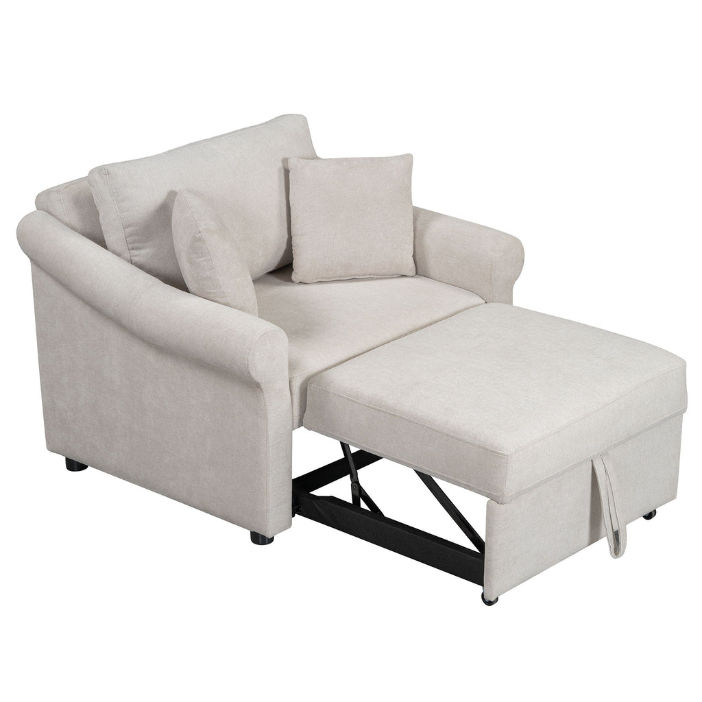 Convertible Sleeper Chair With Adjustable Backrest