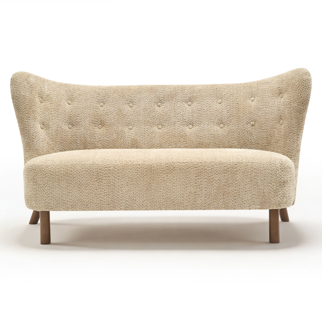 Nordic Chair Laid Back Loveseats With Curved Backres, No Armrests