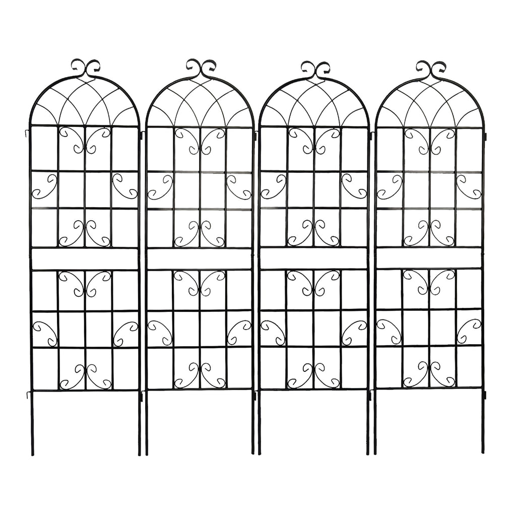 Metal Garden Rustproof Trellis For Climbing Plants Outdoor Flower Support