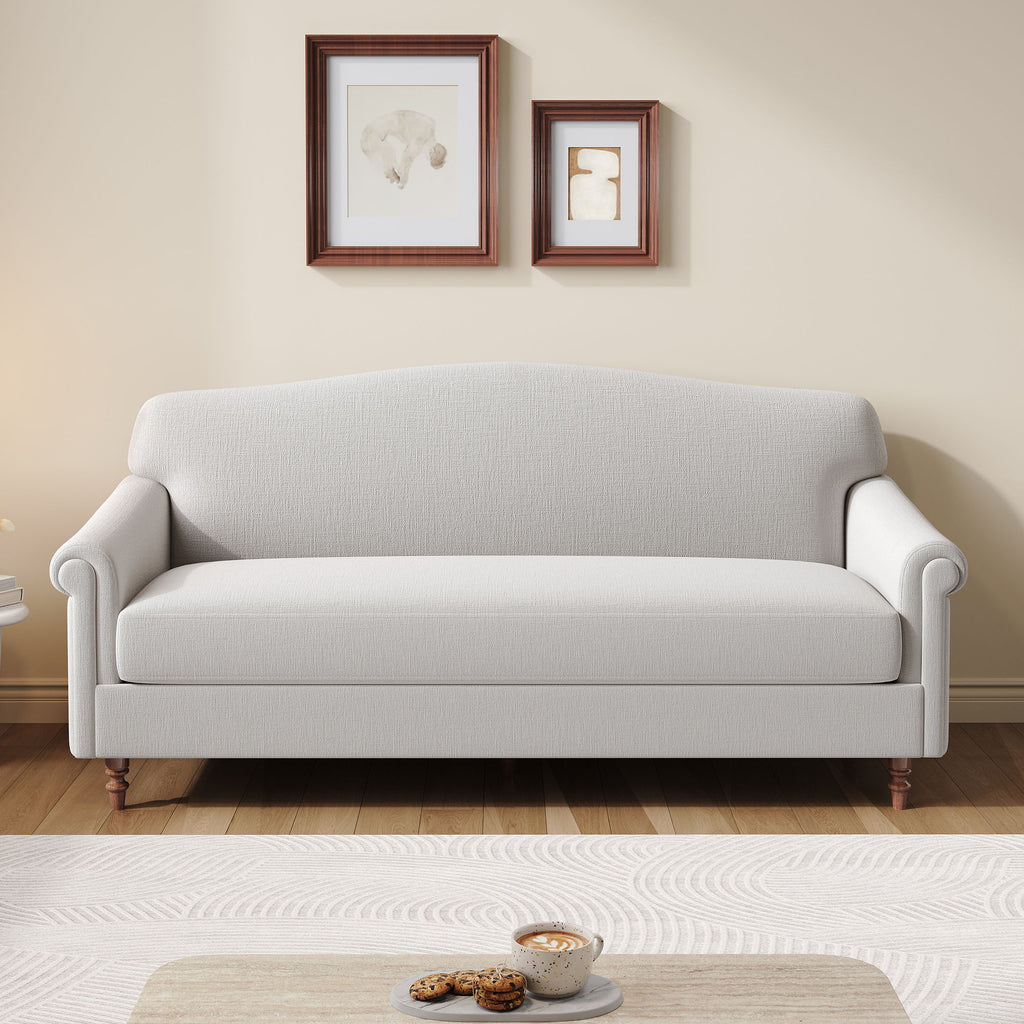 Loveseat Sofa, 2 Seater Couch With Rolled Arms