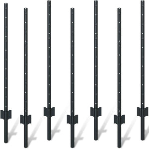 4 Foot U-Shaped Metal Garden Fence Posts Set For Wire Fencing