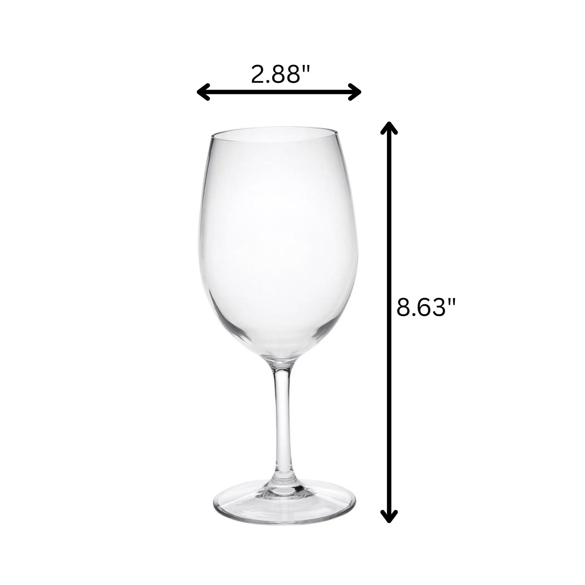 Leadingware Unbreakable Tritan Wine Glass (Set of 4), 20Oz, Bpa Free - Clear