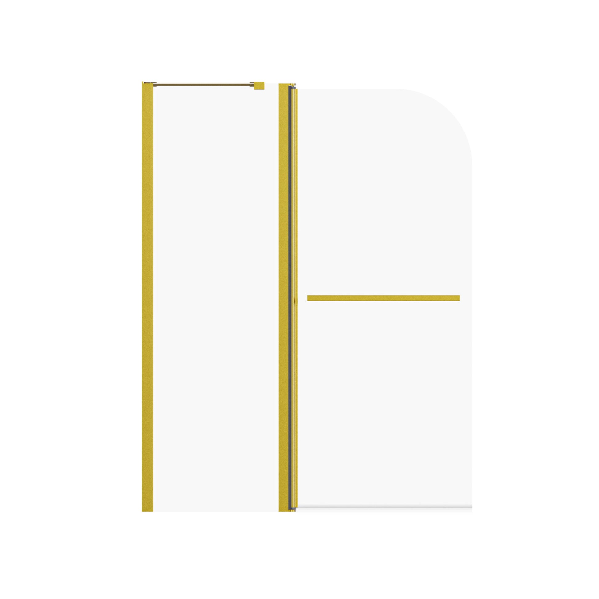 Frameless Folding Shower Doors For Bathtub With Pivot Tub Glass Door, 1 / 4" Tempered Glass