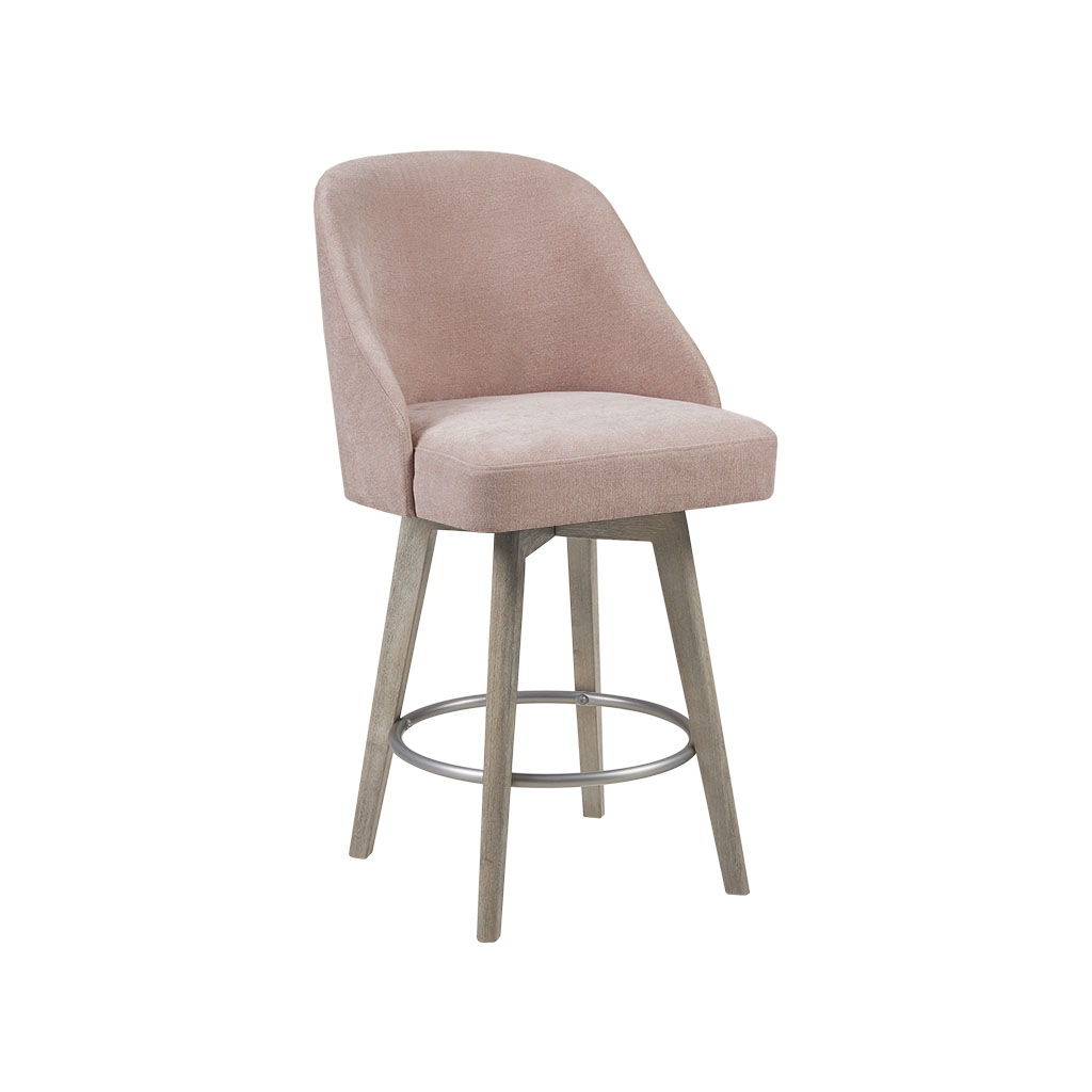 Pearce - Counter Stool With Swivel Seat - Pink