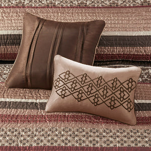 Princeton - King Reversible Coverletr (Set of 5) - Red