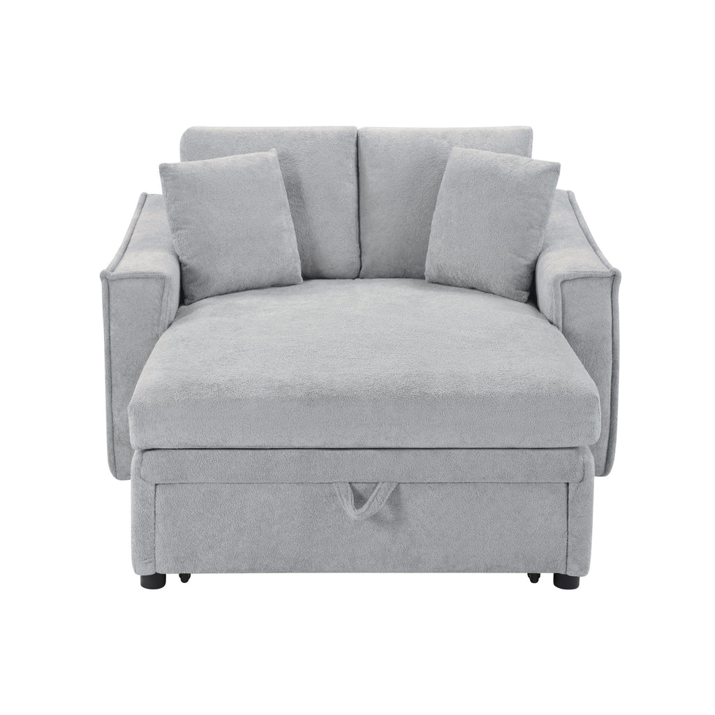 Modern Chaise Sofa With Hidden Storage For Living Room