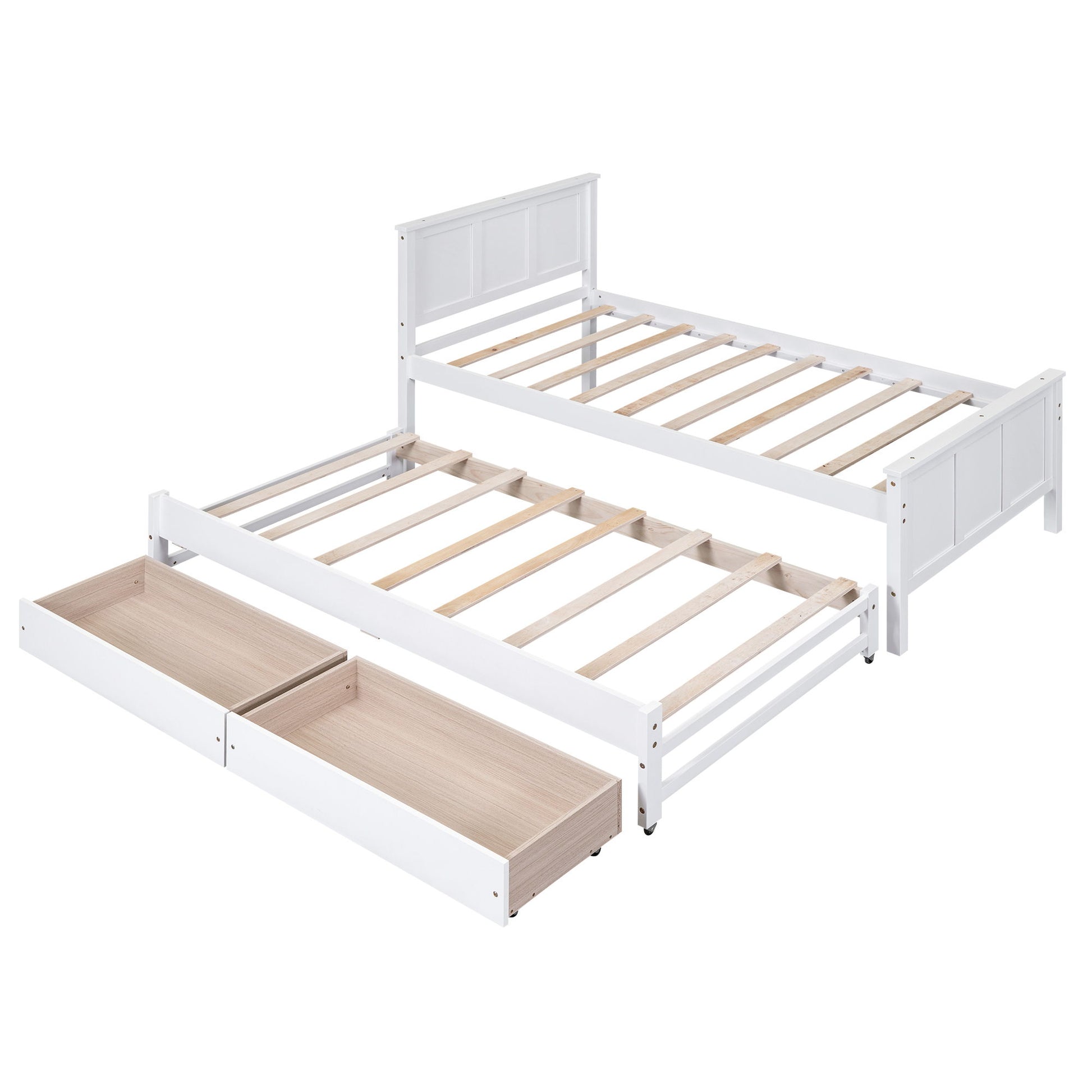 Platform Bed With Trundle And Drawers