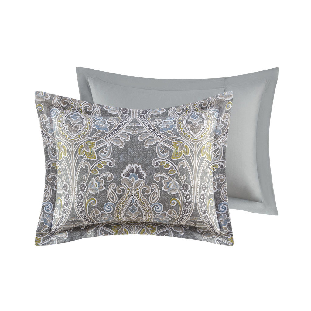Hallie - California King 6 Piece Comforter Set - Gray