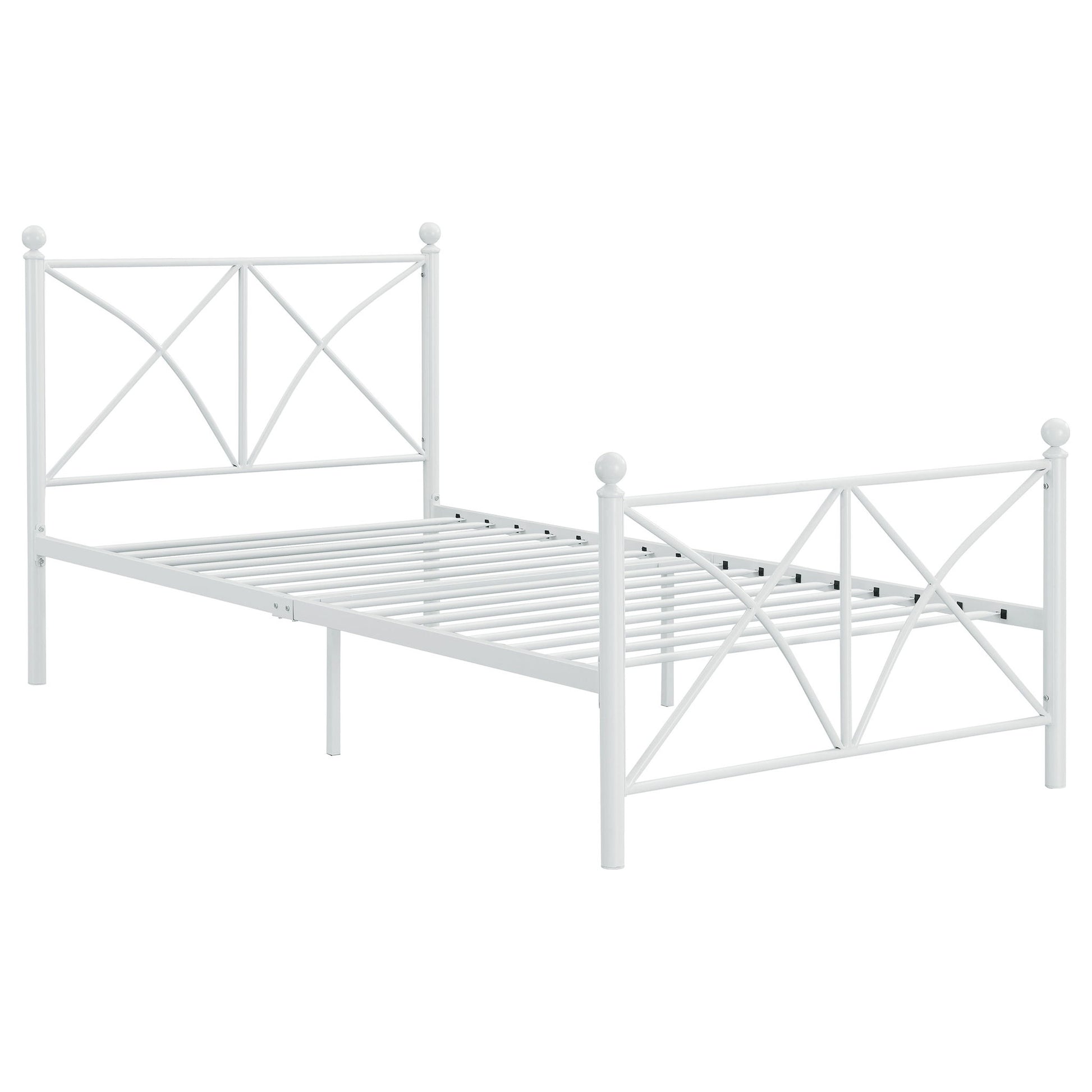 Platform Bed With Modern X-Style Design