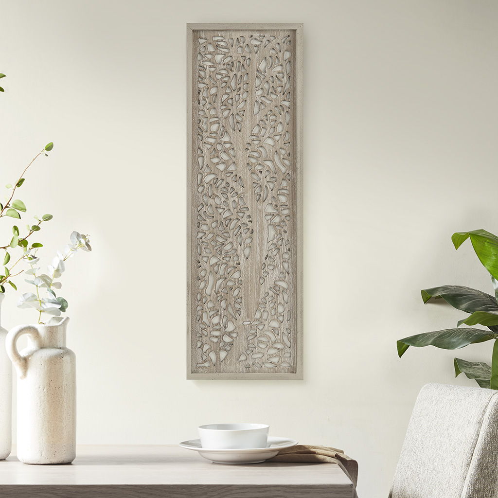 Laurel Branches - Carved Wall Decor - Natural