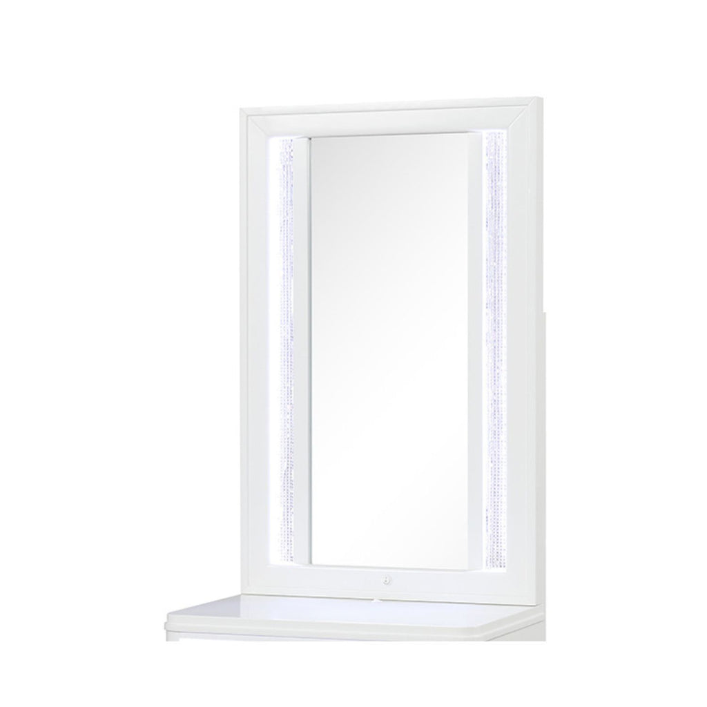 Abigale - Nightstand Top Mirror With LED Lighting (Only Mirror Top) - White