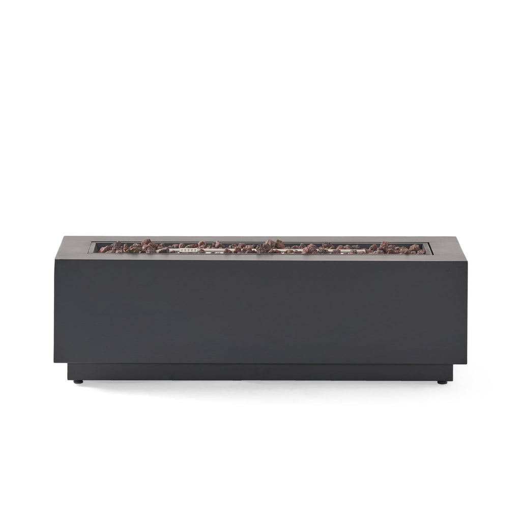 Modern Rectangular Iron Fire Pit 50, 000 Btu