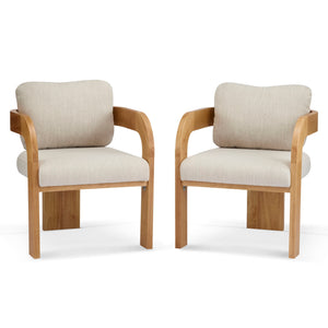 Dining Chairs With Pillow Back (Set of 2)