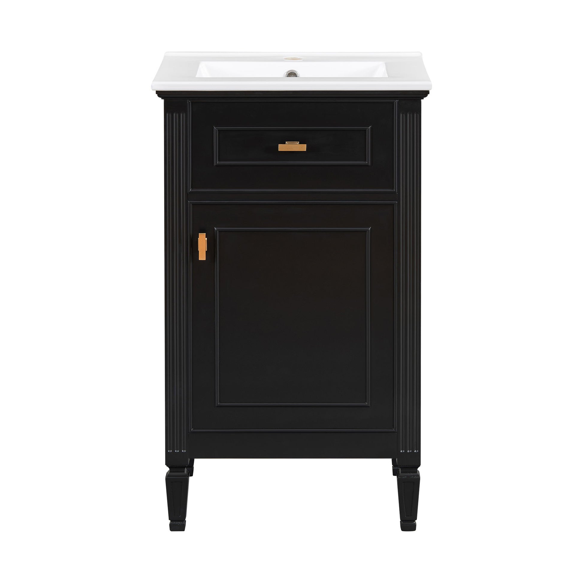 Bathroom Vanity With Sink, Adjustable Shelf, Tilt-Out Drawer