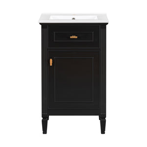 Bathroom Vanity With Sink, Adjustable Shelf, Tilt-Out Drawer