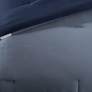 Genevieve - Queen Comforter (Set of 7) - Navy