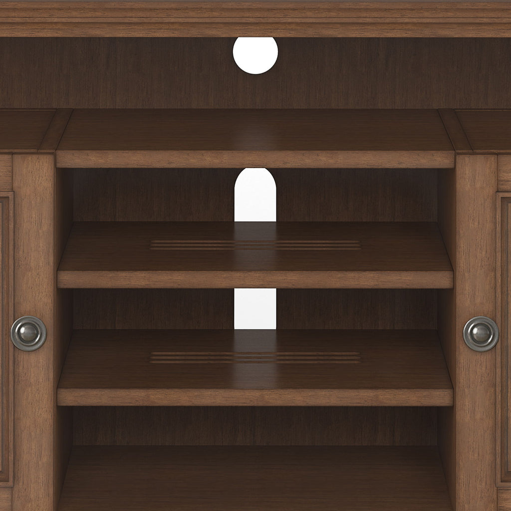 Amherst - TV Media Stand - Rustic Natural Aged Brown