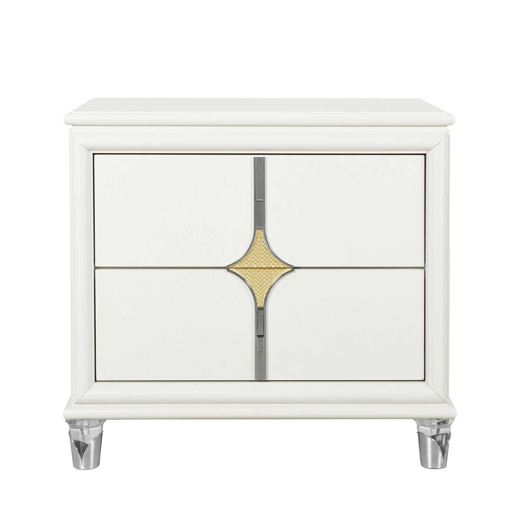 Uriuni - Nightstand - Gold / White