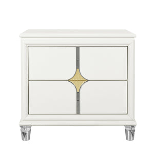 Uriuni - Nightstand - Gold / White