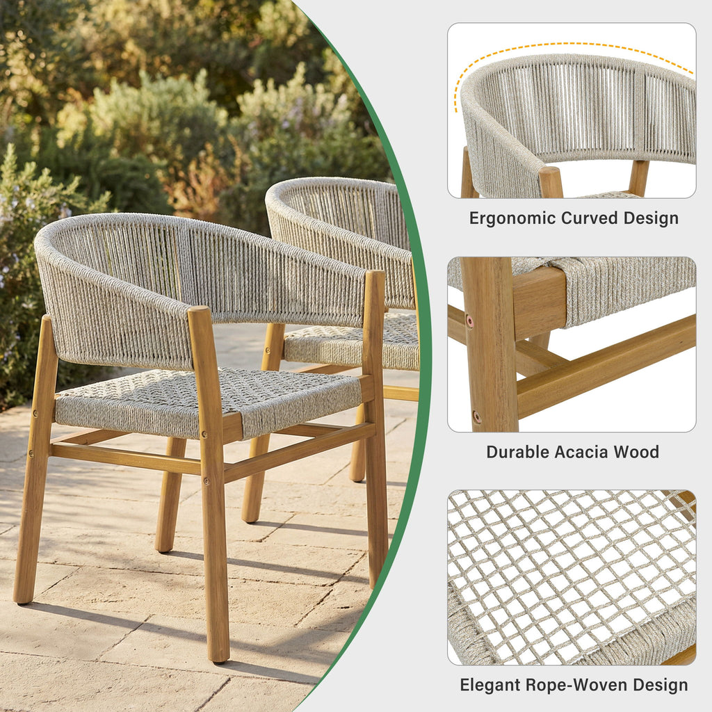 Elegant Outdoor Accent Chair (Set of 2)
