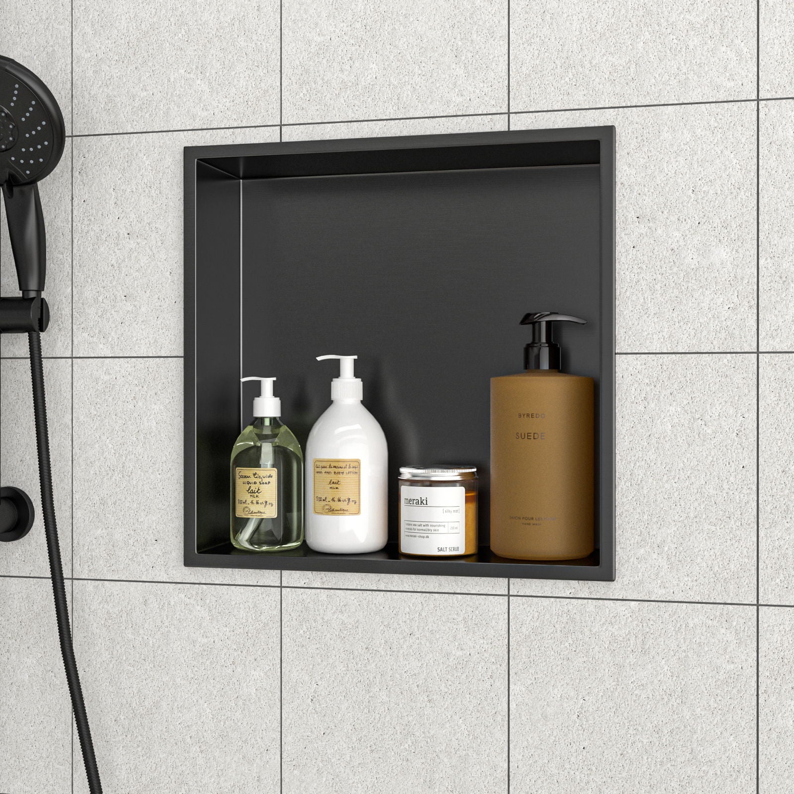 Stainless Steel Shower Niche With Seamless Design For Bathroom Storage