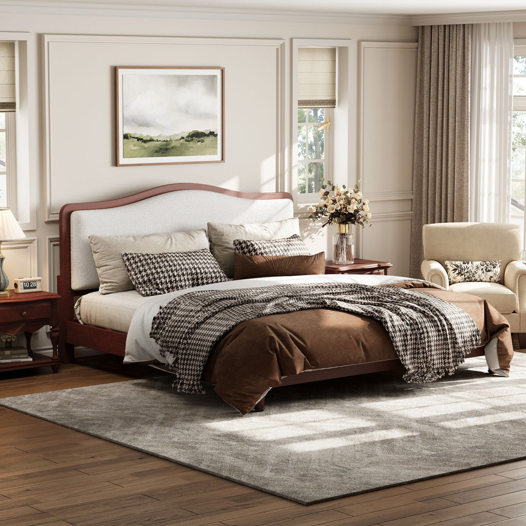 Platform Bed With Upholstered Headboard
