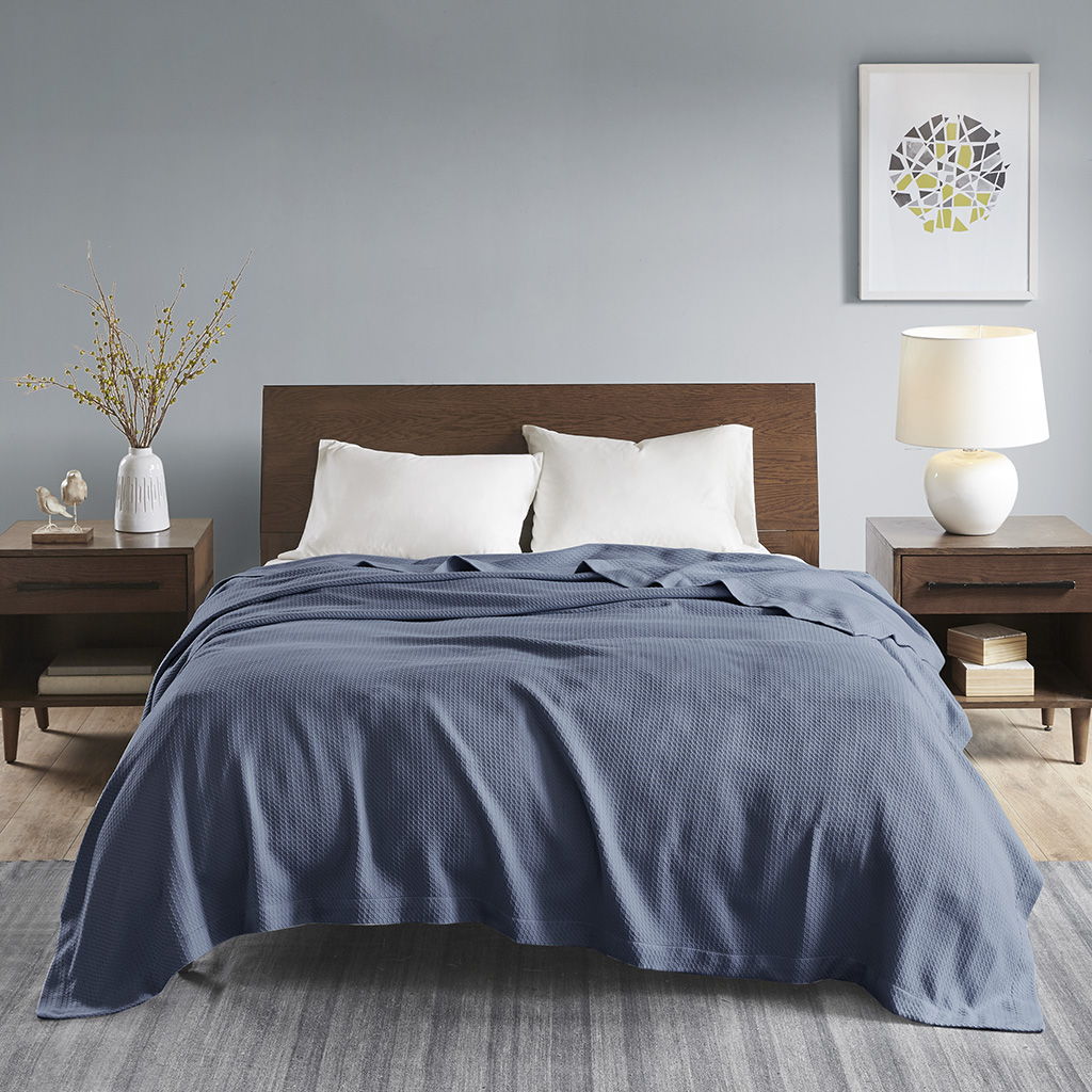 Egyptian Cotton - Full Blanket - Blue