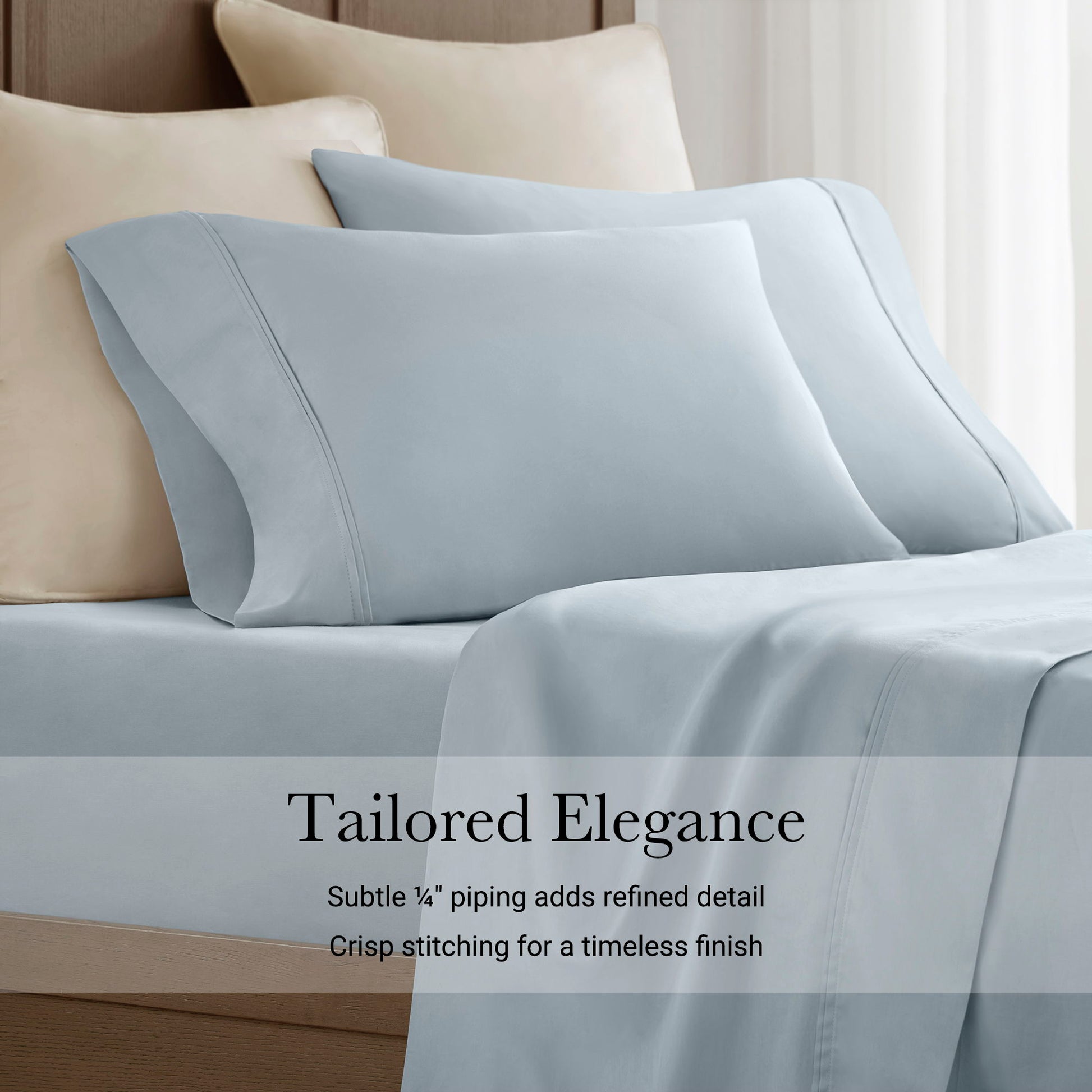 Standard Sateen Pillowcase Set - Blue