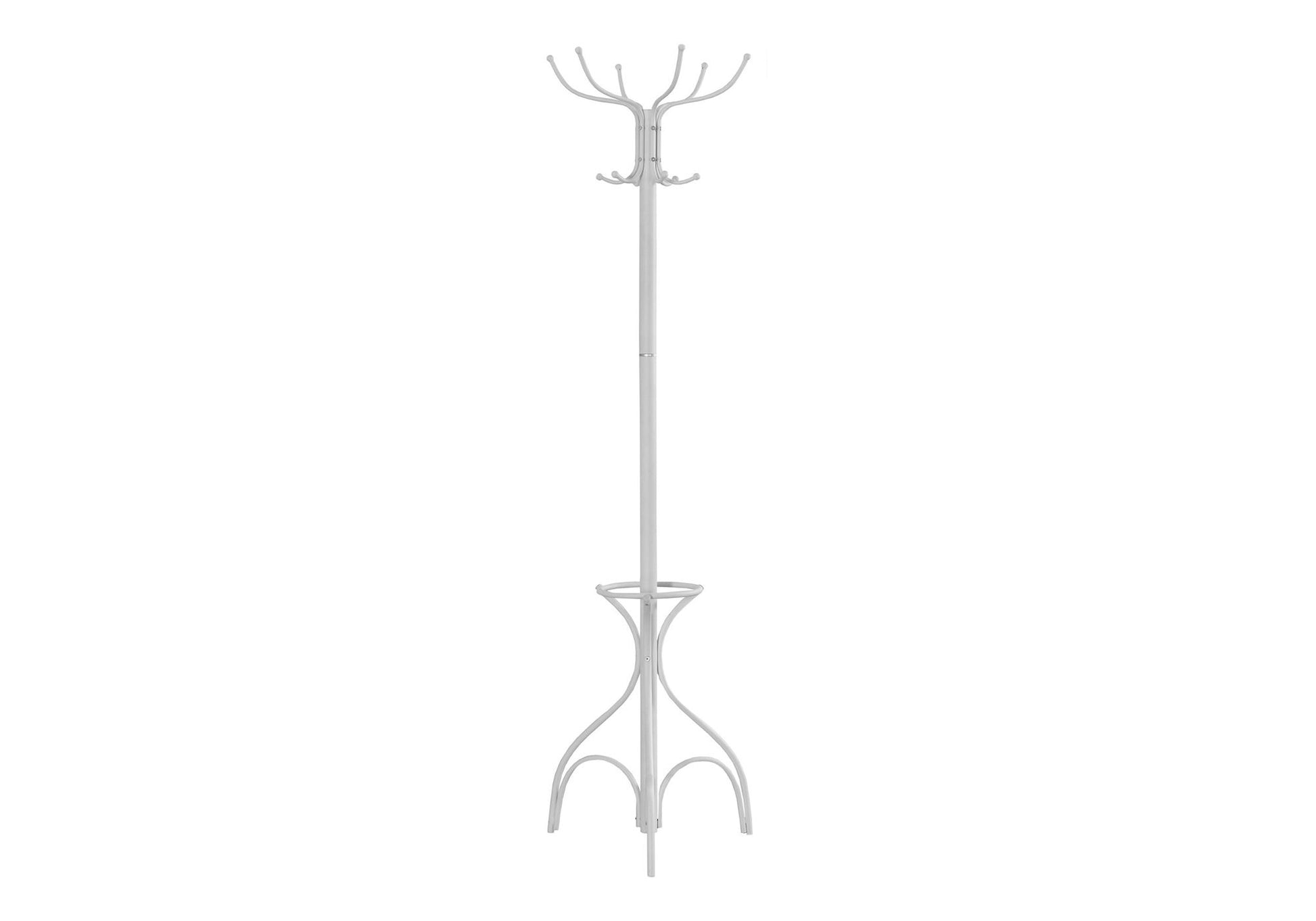 Coat Rack, Hall Tree, Free Standing, 12 Hooks, Entryway, 70"H, Umbrella Holder, Contemporary & Modern