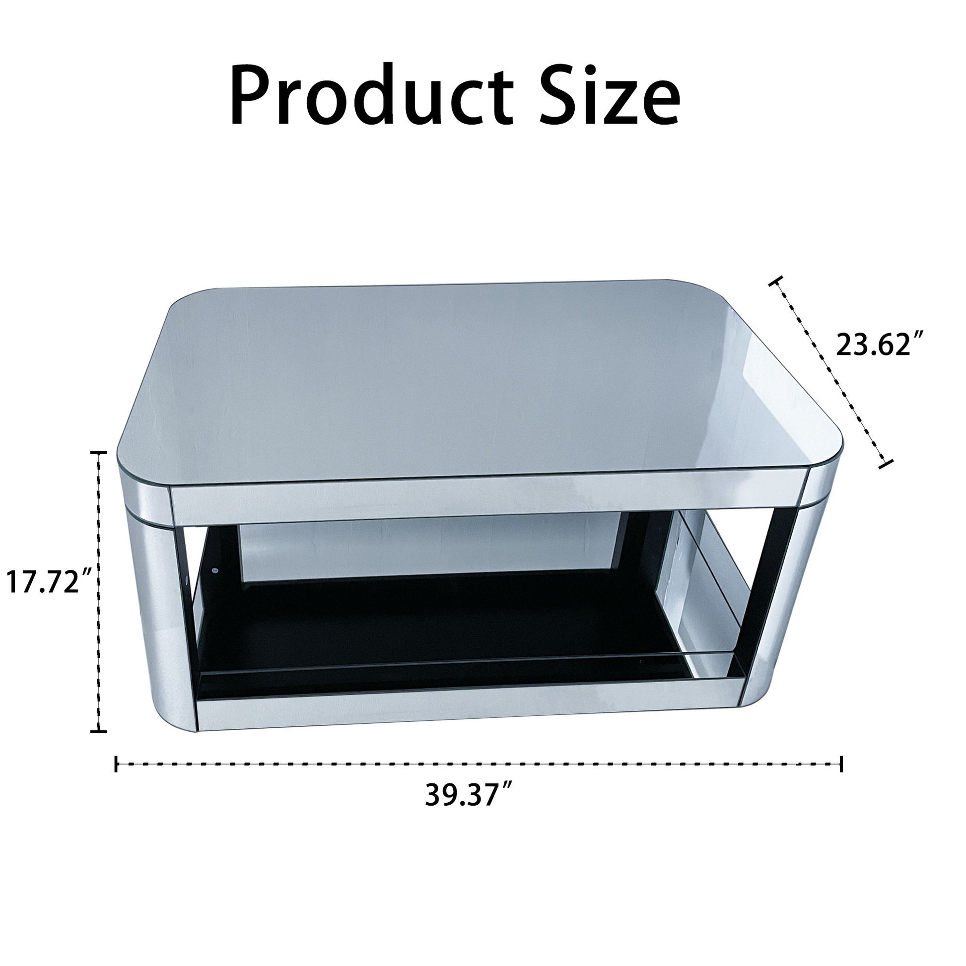 Coffee Table, Rectangular - Silver