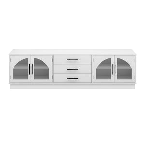 Modern Minimalist TV Stand, Entertainment Center Media Console Cabinet With Adjustable Shelves For Living Room