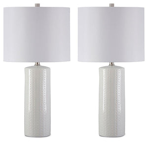 Steuben - Ceramic Table Lamp (Set of 2) - White