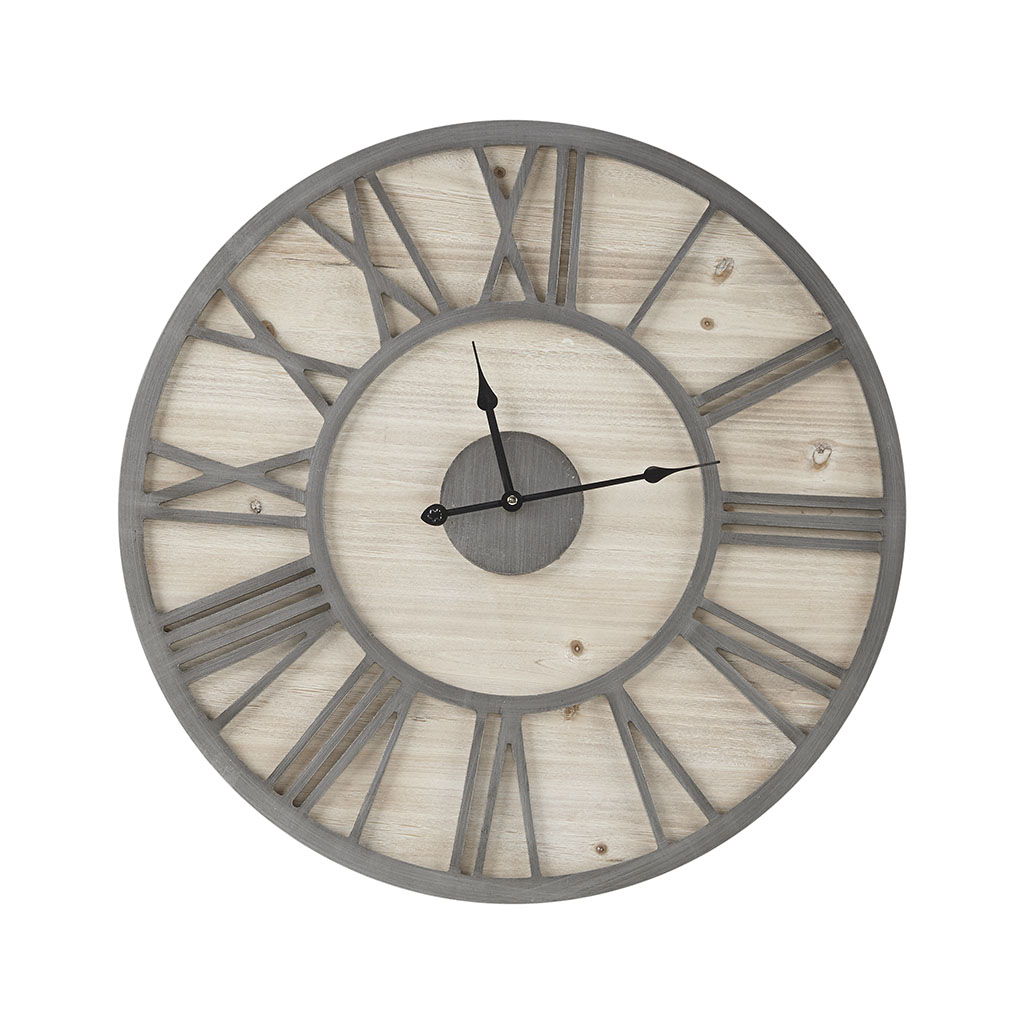 Mason - Wall Clock - Natural / Gray