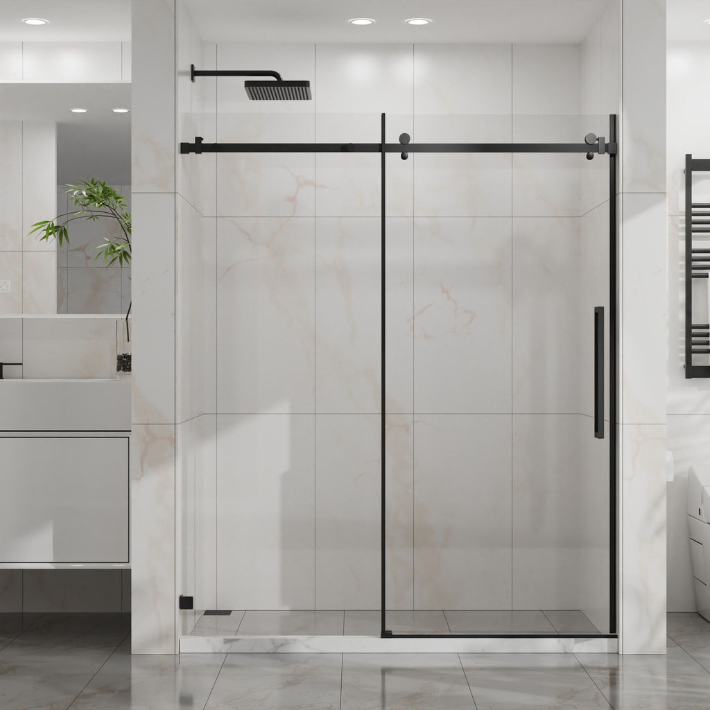 Frameless Tub Sliding Shower Door With Easy Clean Coating