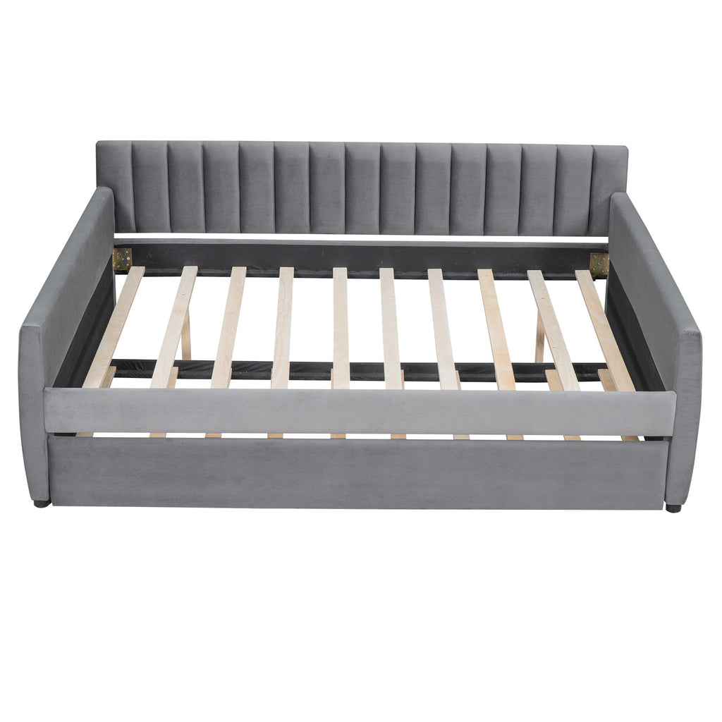 Upholstered Daybed With Slat Support