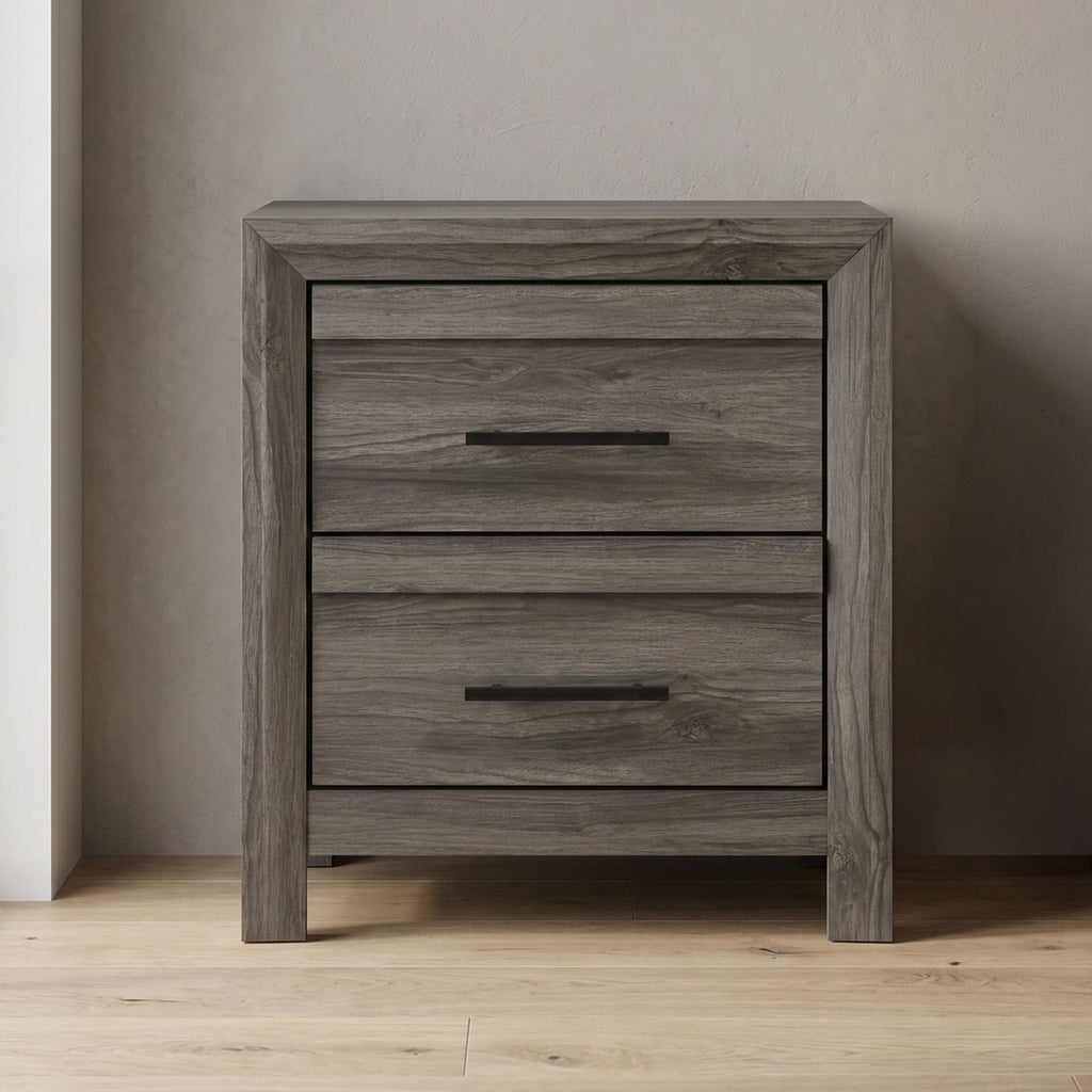 Denver - 2 Drawer Nightstand - Gray