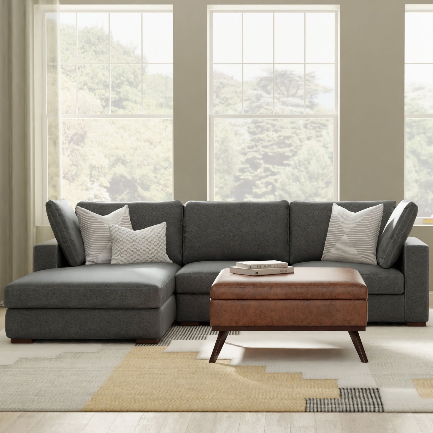 Charlie - Deep Seater Sectional Sofa